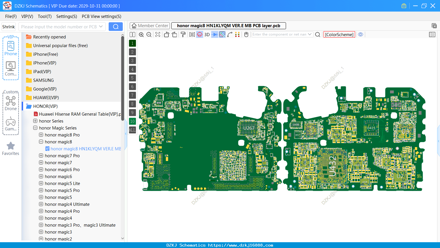 Honor Magic8 HN1KLYQM VER.E MB PCB Layer